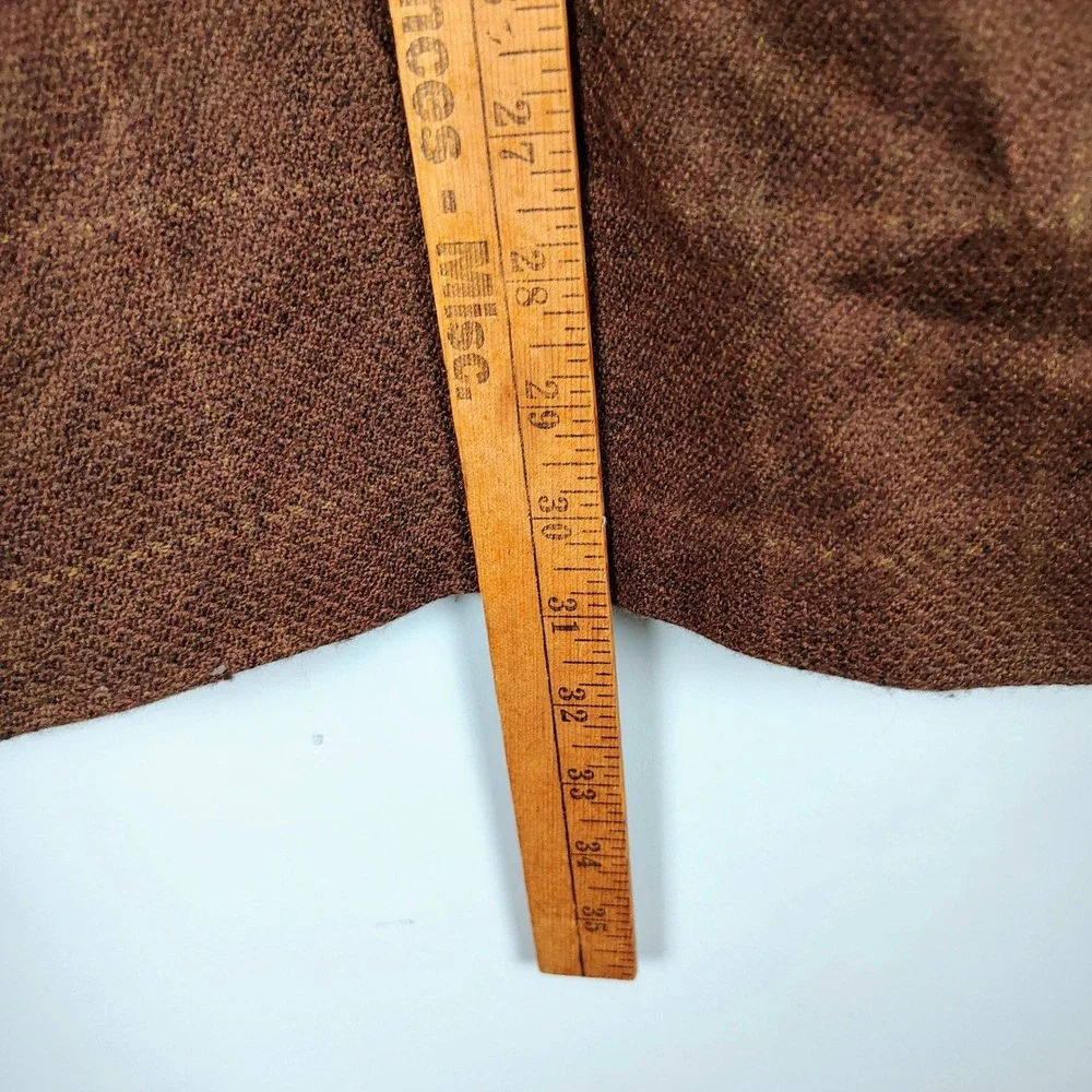 Stafford Mens SZ 48R Blazer Brown Wool Windowpane Check Dark Academia Professor